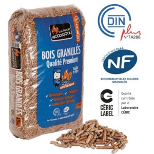 GRANULÉS DE BOIS WOODSTOCK – QUALITÉ PREMIUM – 66 SACS DE 15 KG